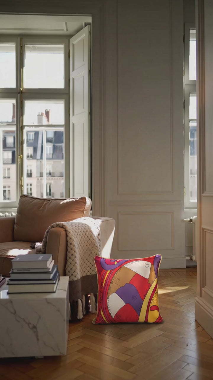 Housse de coussin en soie Vendôme – Amour de Pin-up Paris